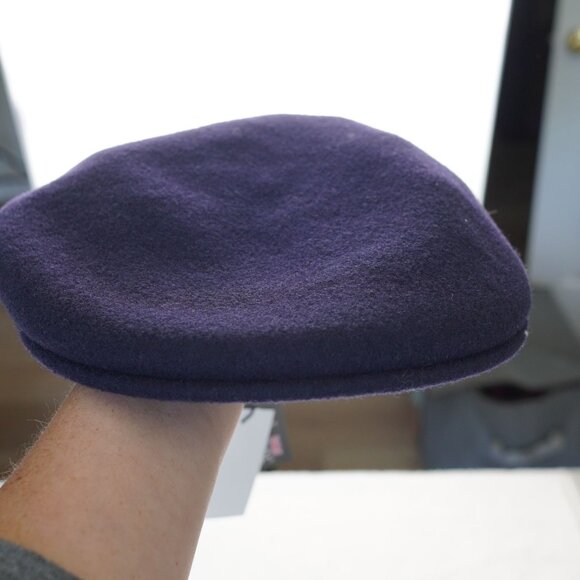 NWT Kangol Wool 504 Flat Cap in Navy Blue Size L - Picture 2 of 9